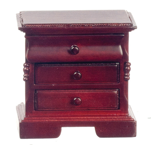 3-Drawer Nightstand, Mahogany